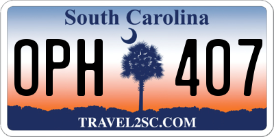 SC license plate OPH407