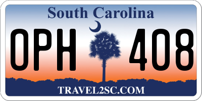 SC license plate OPH408