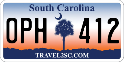 SC license plate OPH412