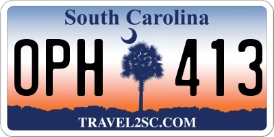 SC license plate OPH413