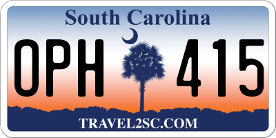 SC license plate OPH415