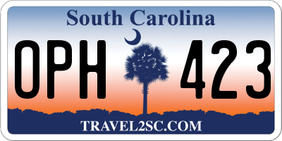 SC license plate OPH423