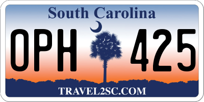 SC license plate OPH425