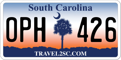 SC license plate OPH426