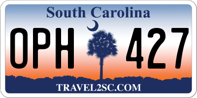 SC license plate OPH427