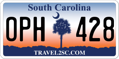 SC license plate OPH428