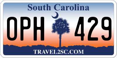 SC license plate OPH429