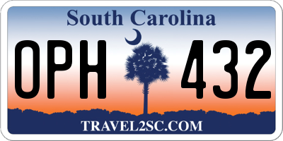 SC license plate OPH432