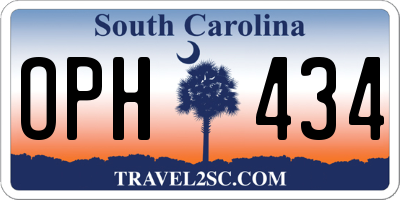 SC license plate OPH434