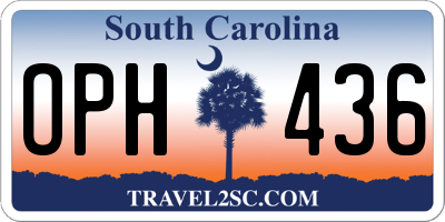 SC license plate OPH436
