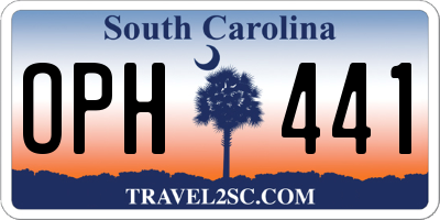 SC license plate OPH441