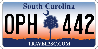 SC license plate OPH442