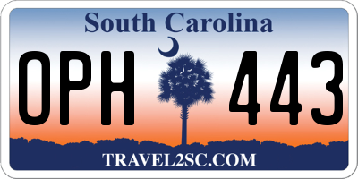 SC license plate OPH443