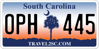 SC license plate OPH445