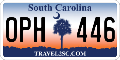 SC license plate OPH446