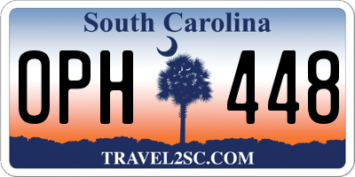 SC license plate OPH448