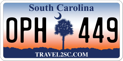 SC license plate OPH449