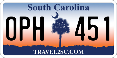 SC license plate OPH451