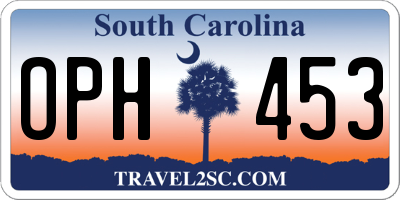 SC license plate OPH453