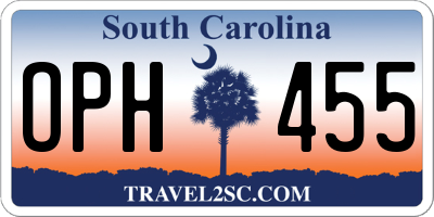 SC license plate OPH455