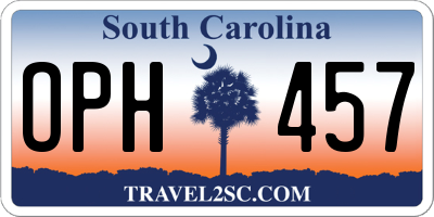 SC license plate OPH457