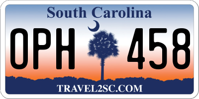 SC license plate OPH458