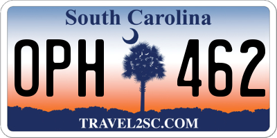 SC license plate OPH462