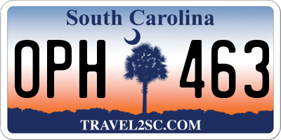 SC license plate OPH463