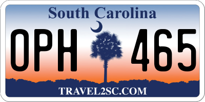 SC license plate OPH465