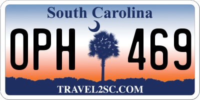 SC license plate OPH469