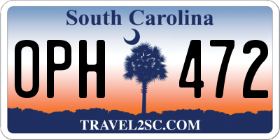 SC license plate OPH472