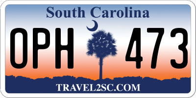 SC license plate OPH473