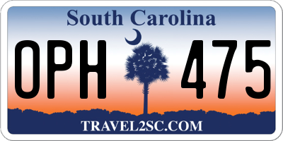 SC license plate OPH475