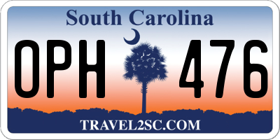 SC license plate OPH476