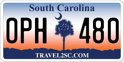 SC license plate OPH480