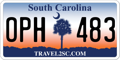 SC license plate OPH483