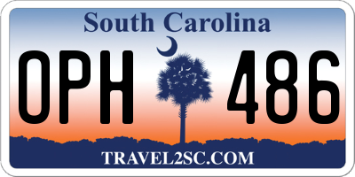 SC license plate OPH486