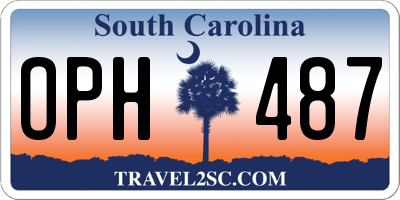 SC license plate OPH487