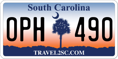 SC license plate OPH490