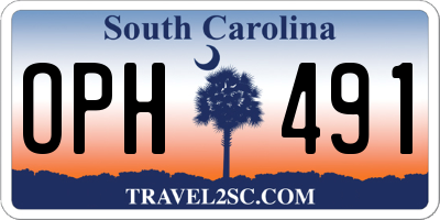 SC license plate OPH491
