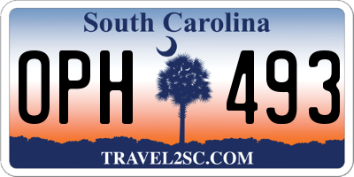 SC license plate OPH493