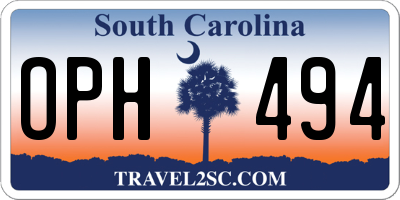 SC license plate OPH494