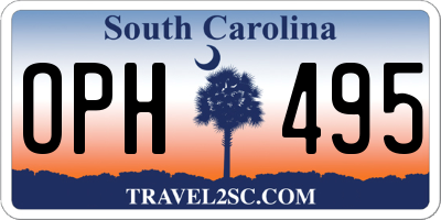 SC license plate OPH495