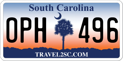 SC license plate OPH496