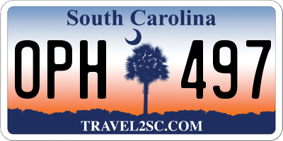 SC license plate OPH497
