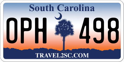 SC license plate OPH498
