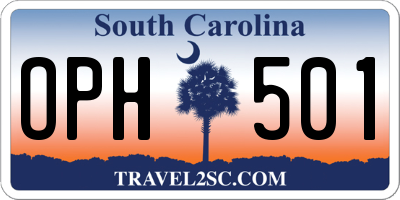 SC license plate OPH501