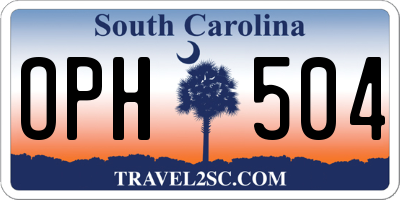 SC license plate OPH504