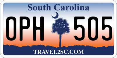 SC license plate OPH505