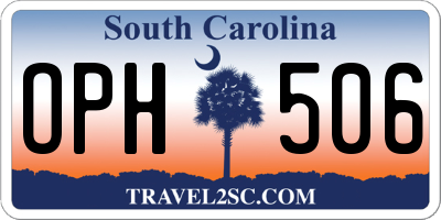 SC license plate OPH506